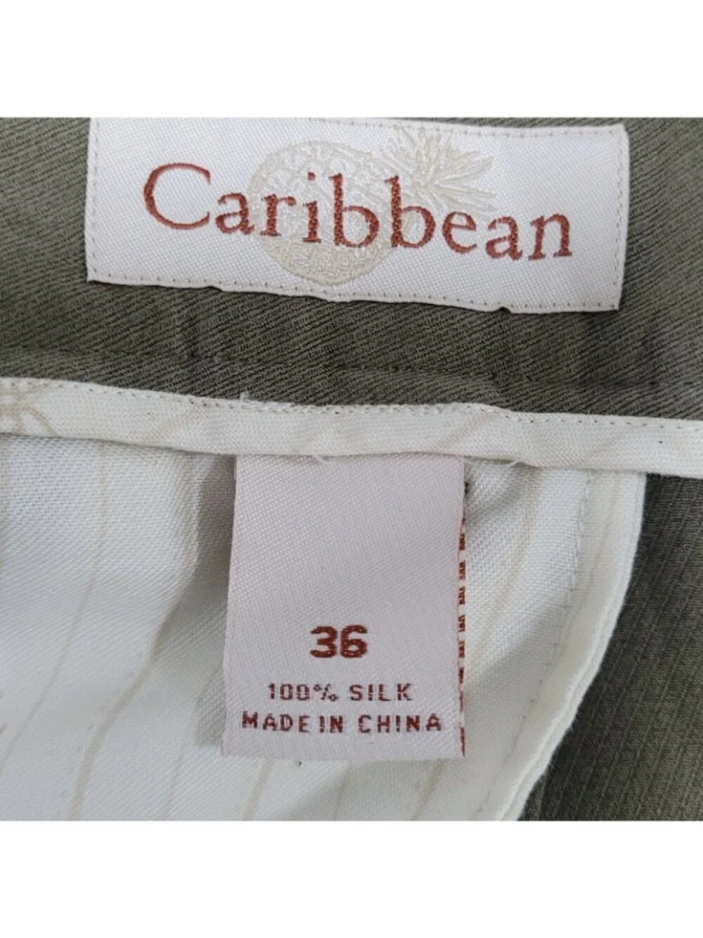 Caribbean Green 100% Silk Pleated Front Pockets Casual Shorts 36 (36x8.5)